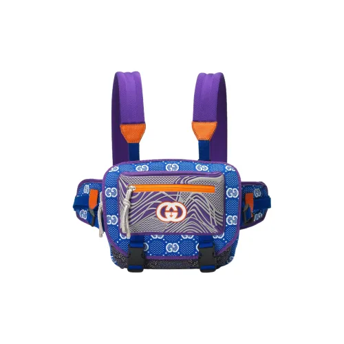 GUCCI Nylon Рюкзак Маленький Мужской Синий