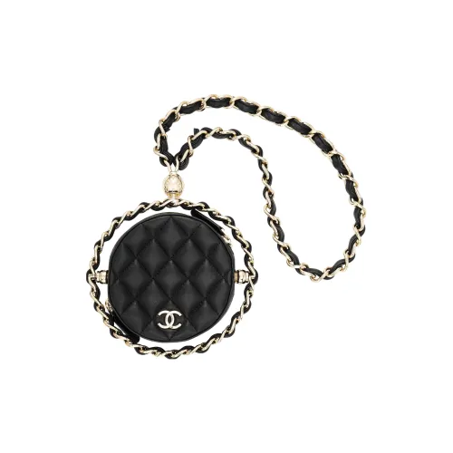 CHANEL 22c Early Spring Кожаный клатч кошелек для монет сумка через плечо женский черный