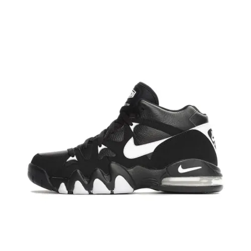 Nike Air 2 Strong MID Амортизация Износостойкий MID Топ Винтажные баскетбольные кроссовки Мужской Черный белый