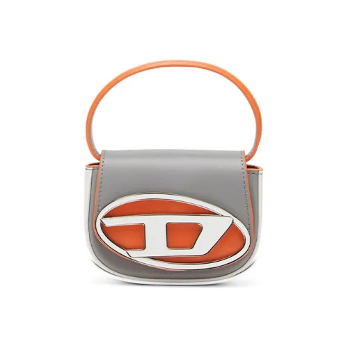 DIESEL Коровья кожа Портативная Сумка через плечо Сумка на плечо Мини Женская Апельсин Серый