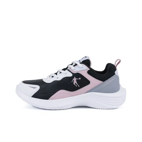 QIAODAN Slip-resistant Waterproof Низкие кеды для бега Женские Белый Черный