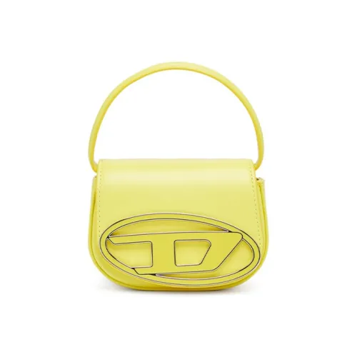 DIESEL Коровья кожа Портативная Сумка через плечо Сумка на плечо Мини Женская Желтая