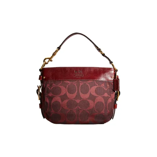 COACH Zoe ICONIC Ткань Тоут Сумка Сумка для покупок Сумка Большая Женская Красная