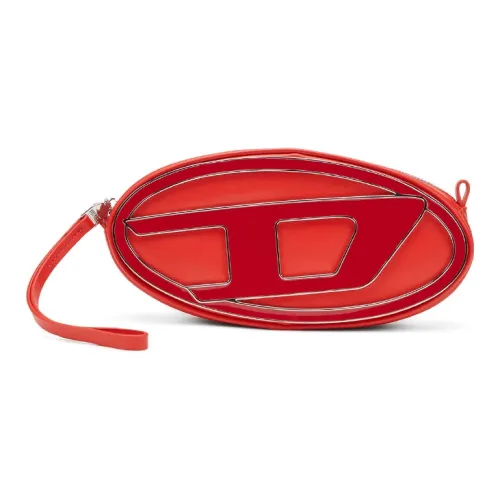 DIESEL Корова Кожа Запястье Сумка Клатч Сумка через плечо Маленькая Женская Красная