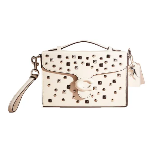 COACH Tabby Перчаточная дубленая кожа Курьерская сумка Сумка Сумка через плечо Маленькая Женская Белая