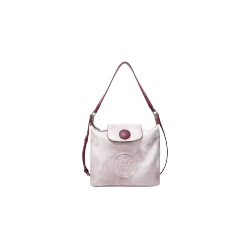 Jacoponnus Коровья кожа Сумка на плечо Большая Женская Lilac Cloud Ink Pink