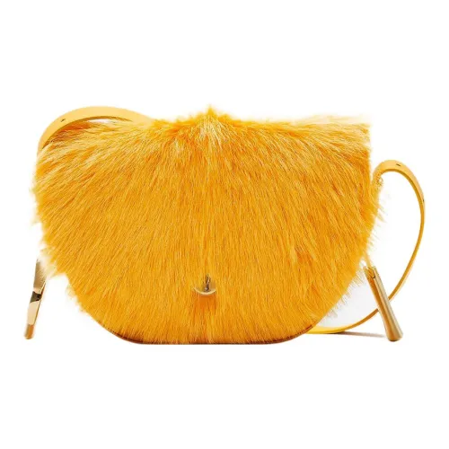 Burberry Телячья кожа с кашемиром Сумка через плечо Стандартная Женская Мимоза Желтый