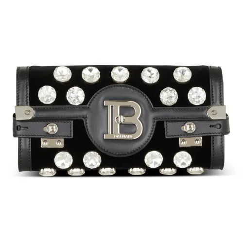 BALMAIN B Buzz Хлопок с модалом кожа вставки одно плечо через плечо клатч стандартный женский черный