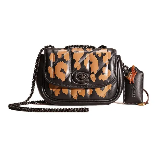 COACH Pillow Madison Кожа Сумка-подушка Сумка на плечо Маленькая Женская Черная