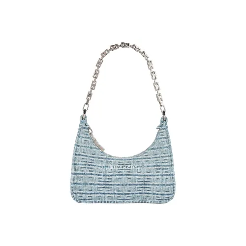 Givenchy Выстиранный деним Сумка через плечо Женская Светло-синяя