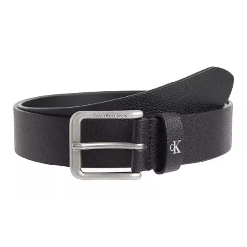 CK Calvin Klein Логотип застежка-булавка кожаные ремни мужской черный ширина 3 см