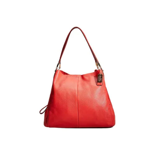 COACH Phoebe Кожа Хобо Сумка Сумка Сумка через плечо Большая Женская Красная