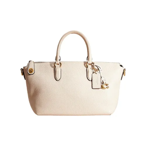 COACH Cara Кожа Пельменная Сумка Сумка Сумка через плечо Сумка через плечо Большая Женская Белая