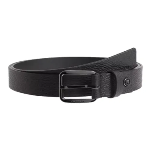 CK Calvin Klein Буква Резной Шпилька Кожаные ремни Мужской Черный Ширина 3,5 см