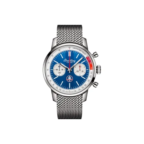 BREITLING TOP TIME Collection Автоматический Механический Механизм Мужские Часы Часы 41 мм Синий Циферблат