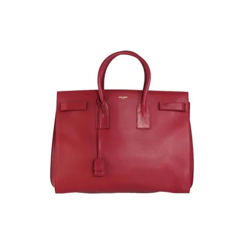 SAINT LAURENT SAC DE JOUR Телячья кожа Тоут Сумка Сумка для покупок Сумка Обычный Женские Красный