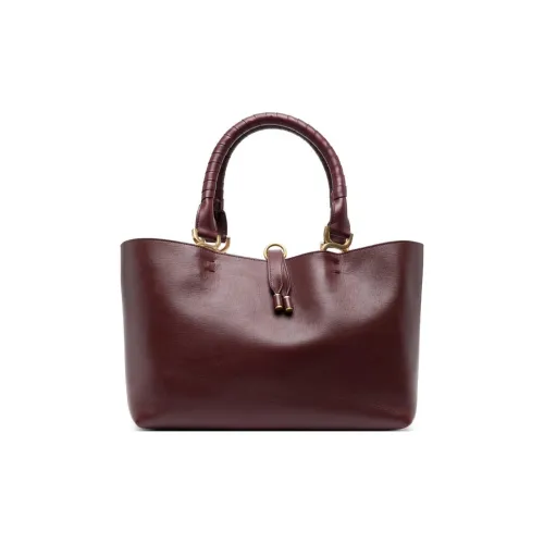 Chloe Рельефная Телячья Кожа Тоут Сумка Сумка для покупок Сумка через плечо Сумка Маленькая Женская Бордовая