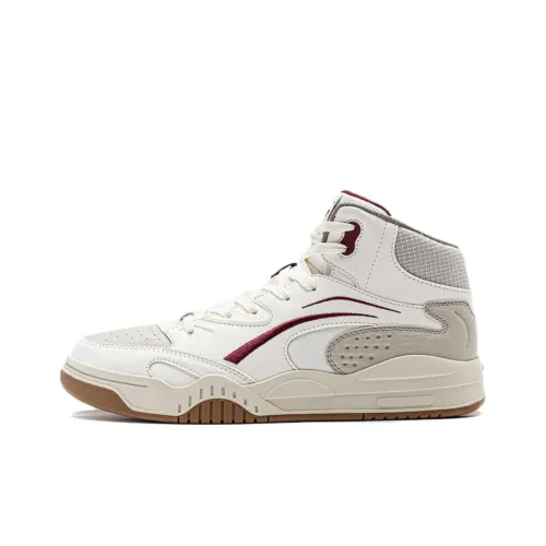 LINING Mobara Амортизация Легкий Высокий Топ Скейтборд Кроссовки Мужские Белый Серый