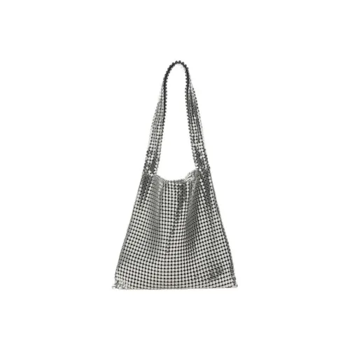 Paco Rabanne Металлик Алюминиевая Сумка через плечо Женская Серебряная