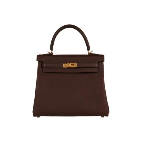 HERMES Kelly Коровья кожа Togo Сумка Kelly Сумка Женская Седло Красный
