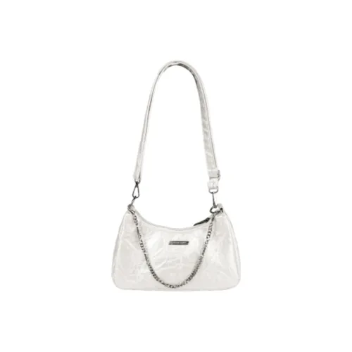 Kenghua Village ПУ (полиуретан) Сумка через плечо Сумка через плечо Сумка через плечо Сумка через плечо Большая женская Жемчужно-белый