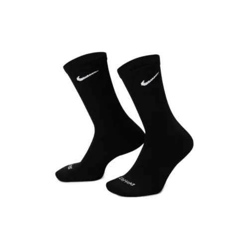 Nike 3 пачки черные мужские носки Mid до икры