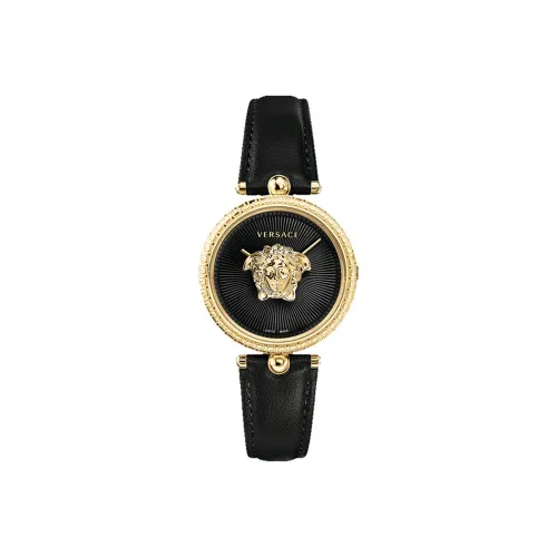 VERSACE Наручные часы Кварцевый механизм Черный циферблат Женские часы Фиолетовый Подарочная коробка Розовый + Шелковый шарф