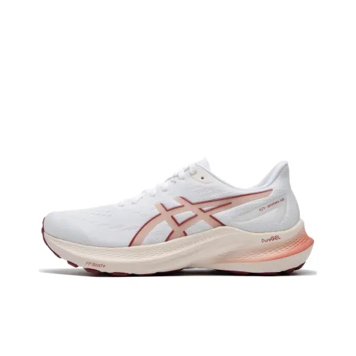 Asics GT 2000 12 Low Топ Беговые кроссовки Женские Белые Апельсиновые