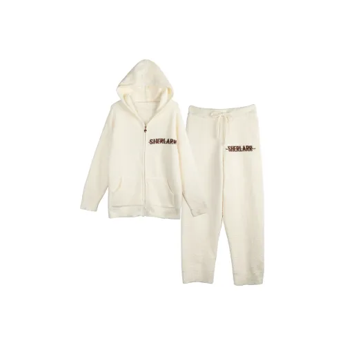 IIZZINI SH Абрикос С капюшоном Женские Мягкий Комплекты Одежды Женские Пижамные Наборы