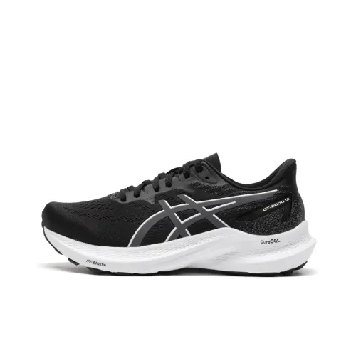 Asics GT 2000 12 Low Топ Беговые кроссовки Женские Черный белый
