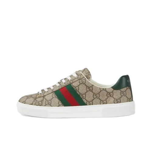 GUCCI Ace Скейтборд Кроссовки Низкие Топ Цвет Эбеновое Женские