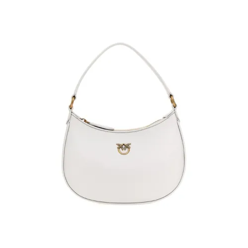 PINKO Half Moon Series Телячья кожа Сумка через плечо Мини Женская Серый