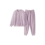 Женский круглый вырез - розовая клетка