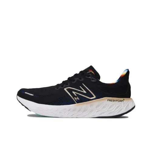 New Balance NB Свежий Пена X 1080 v12 X 1080 v12 12F Амортизация Износостойкий MID Топ Беговые кроссовки Унисекс Черный