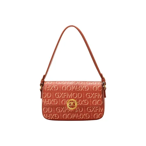 GXFMOD Натуральная кожа Сумка через плечо Маленькая Женская Красная и Желтая