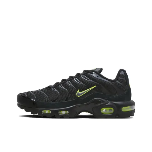 Nike Air Max Plus Амортизация и Дышащие Низкие Кроссовки для Бега Мужские Черные Зеленые