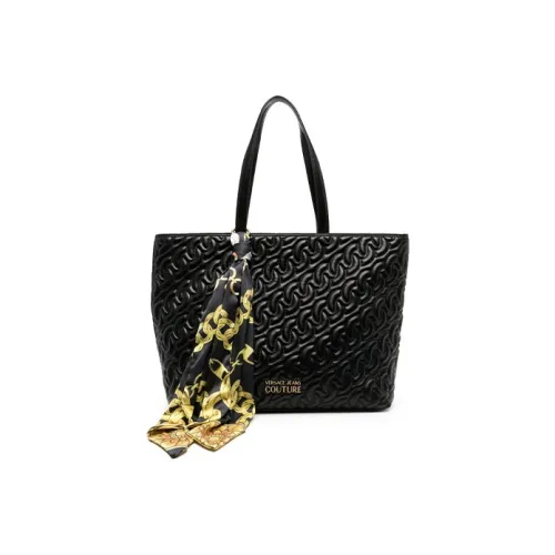 VERSACE JEANS COUTURE Полиуретан Тоут Сумка Сумка для покупок Сумка Женская Черная