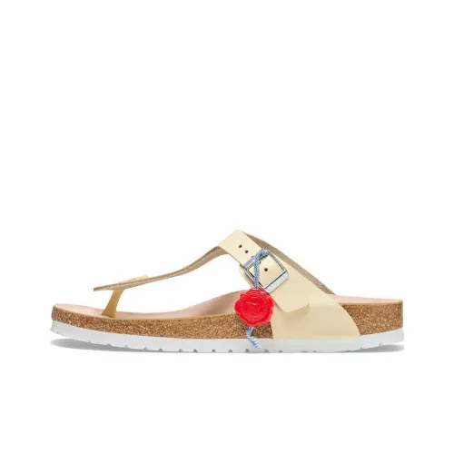 Birkenstock Gizeh Быстросохнущий Тихий Шлепанцы Женские Светло-янтарный Узкая версия