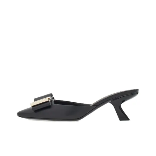 Ferragamo Домашние тапочки с резиновым покрытием женские черные