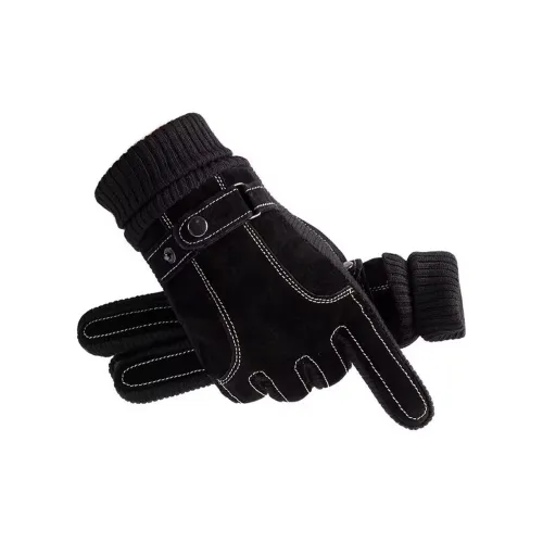 Youyoulan Перчатки из свиной кожи вязаные мужские