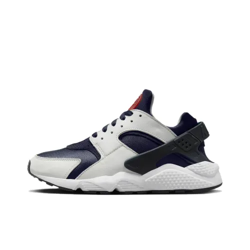 Nike Air Huarache Shock Absorbers Slip-Resistant Low-Top Беговые кроссовки Мужские Белый Синий