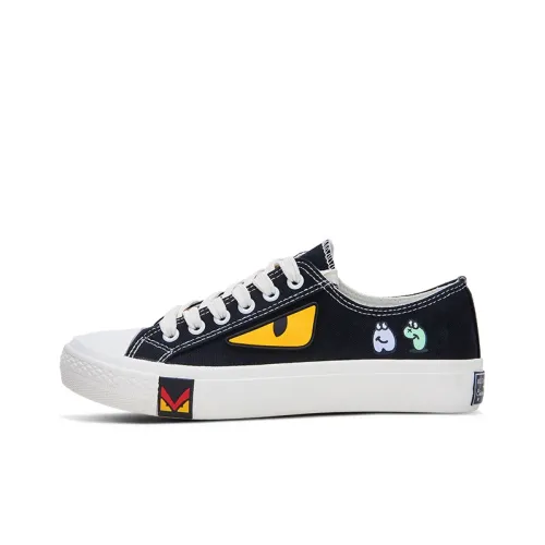 KARLIE KELLER Low-Top Canvas Shoes Black Women's