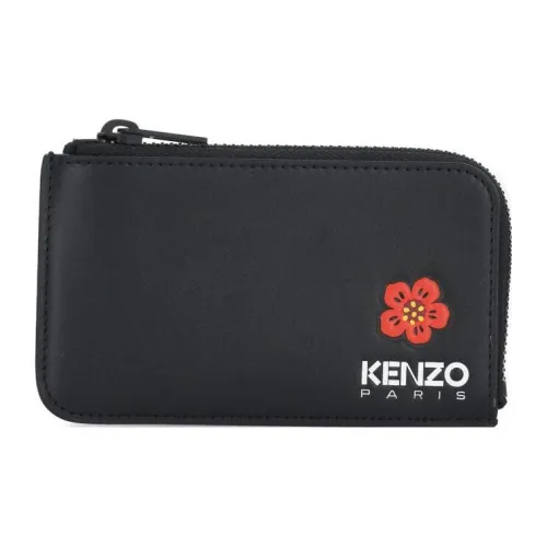 KENZO Коровья кожа Держатель для карт Унисекс Черный