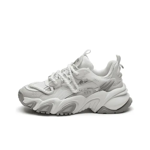 SK.TRIP Hurricane Low Топ Толстая подошва Кроссовки Унисекс Винтажный Белый