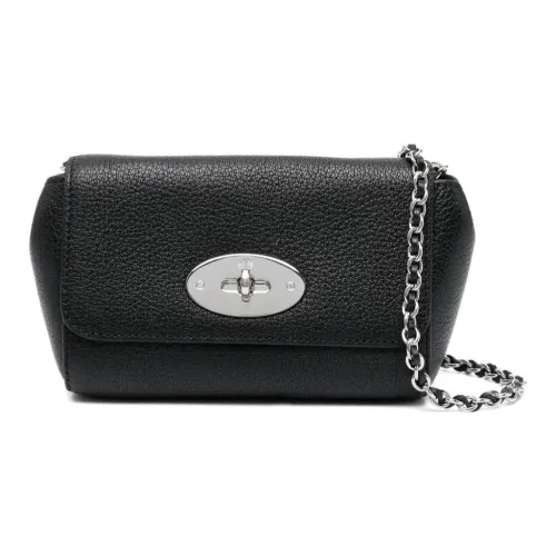 Mulberry Телячья кожа Сумка через плечо Мини Женская Черная