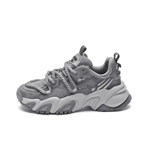 SK.TRIP Hurricane Low Топ Толстая подошва Кроссовки Унисекс Призрачный Серый