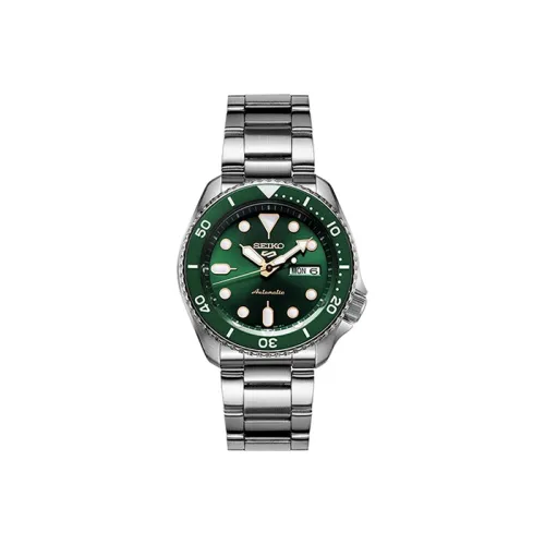 SEIKO Механический механизм Мужской часы SEIKO5 42,5мм*42,5мм*13,38мм Зеленый