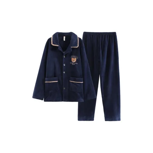 FENTENG Королевский синий Мужской комплект пижам