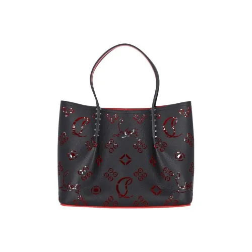 CL LUBOTING Телячья кожа Сумка-тоут Сумка для покупок Сумка через плечо Сумка Большая Женская Черная