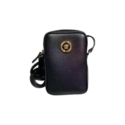 VERSACE Кожа Сумка через плечо Мужская Черная